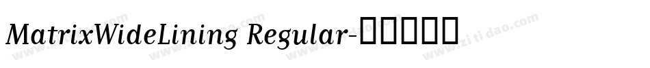 MatrixWideLining Regular字体转换